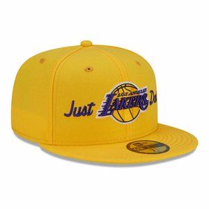 Men's New Era x Just Don YELLOW LOS ANGELES LAKERS 59FIFTY Fitted Hat